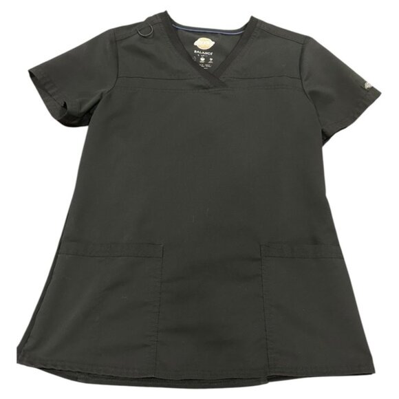 Womens Dickie Scrub Top, Black Size Small - Picture 1 of 2